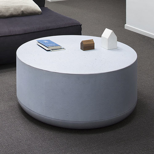 Table basse contemporaine - ZITELLA - CIMENTO - en béton / avec piètement en béton / ronde