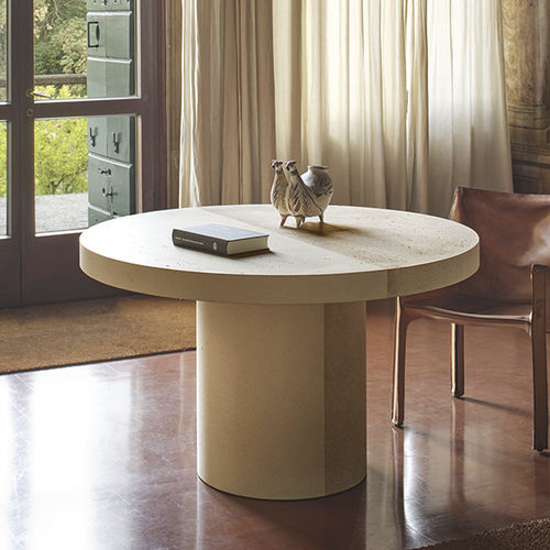 Table contemporaine - FRARI - CIMENTO - en béton / avec piètement en béton / ronde