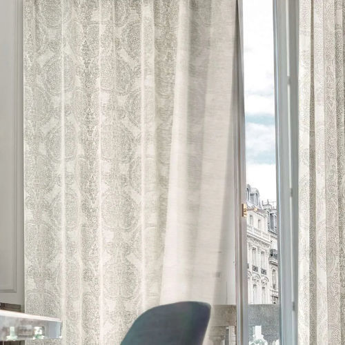 Tissu pour rideaux - MUSA  - Ciesse Tendaggi srl - à motif damas / en lin / lavable