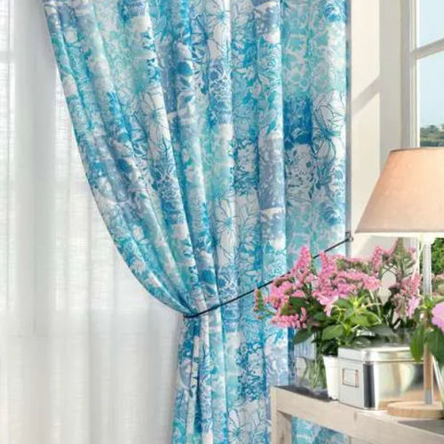 Tissu pour rideaux - FAVIGNANA - Ciesse Tendaggi srl - à fleurs / en lin / lavable
