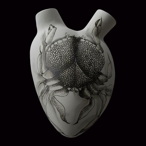 Vase contemporain - CRAB - ELICA STUDIO - en porcelaine / pour mur / fait main