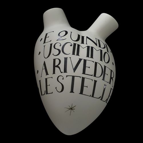 Vase contemporain - DANTE 700° INFERNO - ELICA STUDIO - en porcelaine / fait main / Fabriqué en Italie