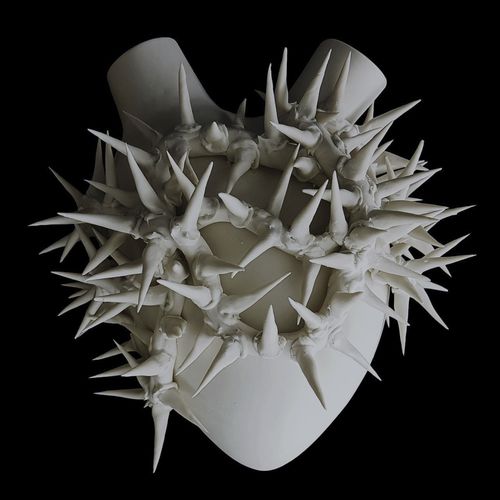 Vase contemporain - H-1 SPINAE - ELICA STUDIO - en porcelaine / mural / suspendu
