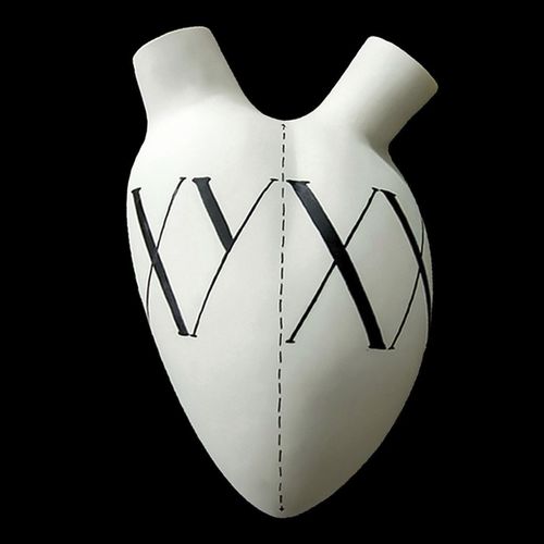 Vase contemporain - H-5 XY/XX - ELICA STUDIO - en porcelaine / fait main / Fabriqué en Italie