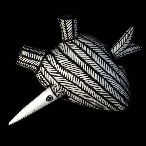 Vase contemporain - H-6 TRANSFISH - ELICA STUDIO - en porcelaine / fait main / pour mur
