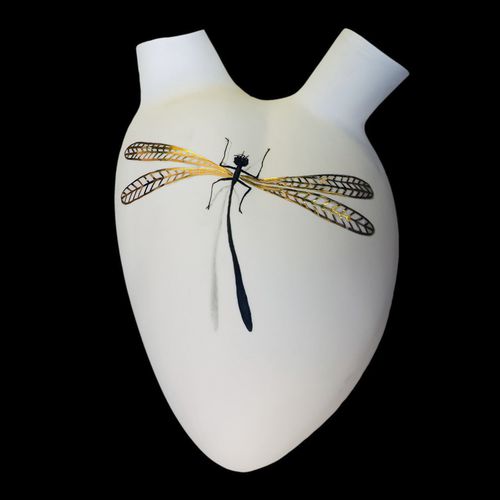 Vase contemporain - EFFIMERA AUREA - ELICA STUDIO - en porcelaine / pour mur / fait main