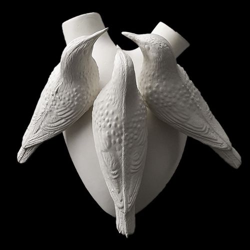 Vase contemporain - H-8 MEO NIDO - ELICA STUDIO - en porcelaine / fait main / Fabriqué en Italie