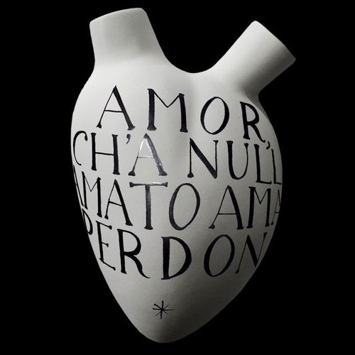 Vase contemporain - INFERNO - ELICA STUDIO - en porcelaine / fait main / Fabriqué en Italie