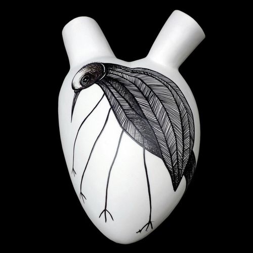 Vase contemporain - CARDILLO - ELICA STUDIO - en porcelaine / mural / fait main