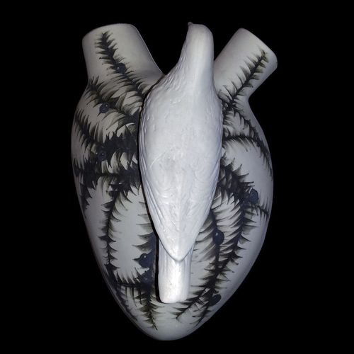 Vase contemporain - RARA ALBA AVIS - ELICA STUDIO - en porcelaine / pour mur / fait main