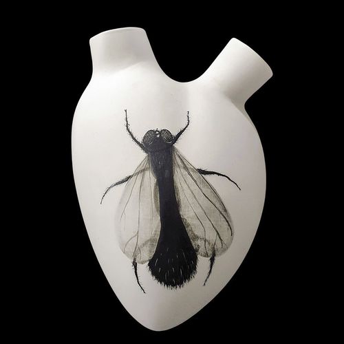Vase contemporain - FLY - ELICA STUDIO - en porcelaine / pour mur / fait main