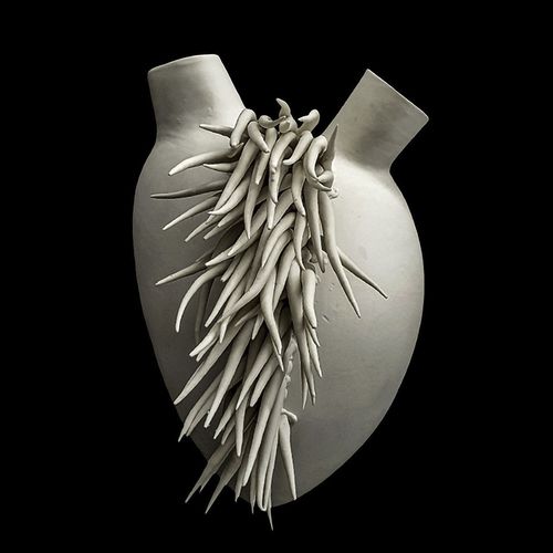 Vase contemporain - PELUCHES - ELICA STUDIO - en porcelaine / pour mur / fait main