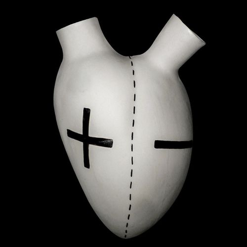 Vase contemporain - H-38 +/- - ELICA STUDIO - en porcelaine / fait main / Fabriqué en Italie