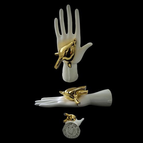Sculpture en porcelaine - D’OR - ELICA STUDIO - fait main / Fabriquée en Italie / à poser