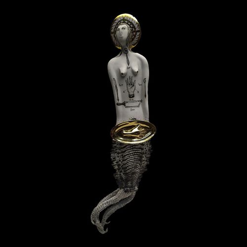 Sculpture en porcelaine - SYS 22 HAND - ELICA STUDIO - en porcelaine dorée / fait main / Fabriquée en Italie