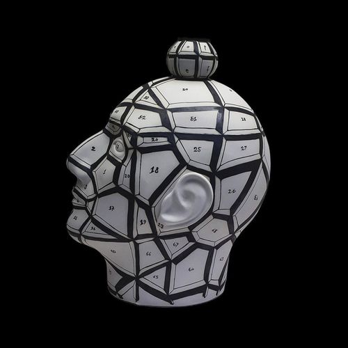 Vase contemporain - ROCCO’S HEAD SETTORI - ELICA STUDIO - en porcelaine / fait main / Fabriqué en Italie