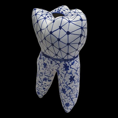 Vase contemporain - DPM 22 BLU - ELICA STUDIO - en porcelaine / fait main / Fabriqué en Italie