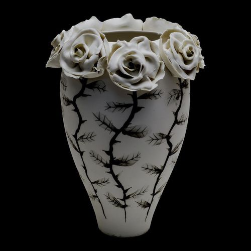 Vase contemporain - ROSAM - ELICA STUDIO - en porcelaine / fait main / professionnel