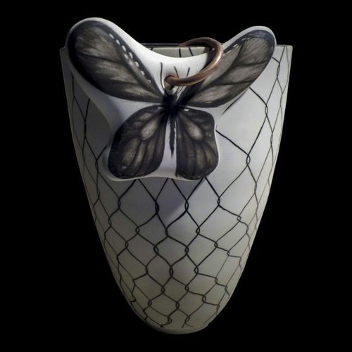 Vase contemporain - PISCES VFR20 - ELICA STUDIO - en porcelaine / fait main / Fabriqué en Italie