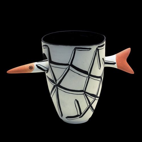 Vase contemporain - VPT20 - ELICA STUDIO - en porcelaine / fait main / Fabriqué en Italie