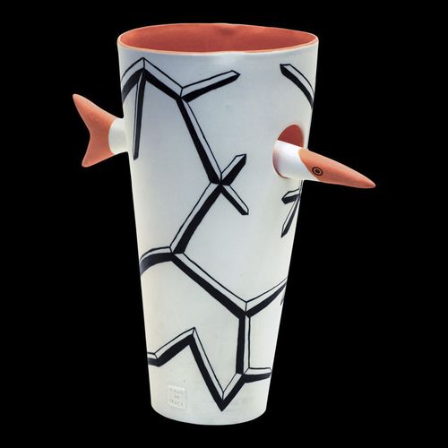 Vase contemporain - PESCE 20 - ELICA STUDIO - en porcelaine / fait main / Fabriqué en Italie
