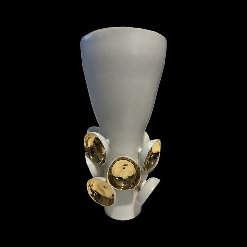 Vase contemporain - PARABOLA - ELICA STUDIO - en porcelaine / fait main / Fabriqué en Italie