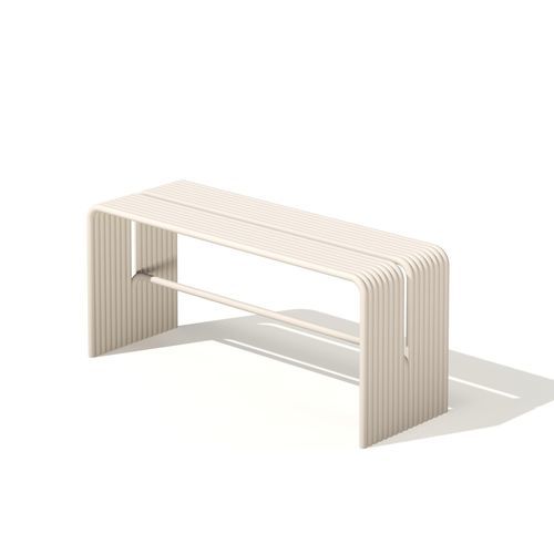 Banc de jardin contemporain - Tube - Joyf - en aluminium / sans dossier / sans accoudoirs