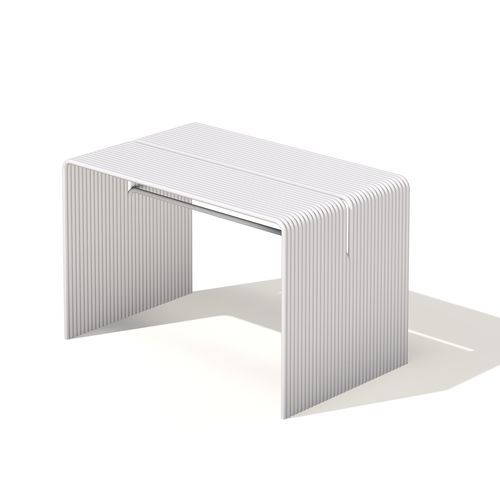 Table contemporaine - Tube - Joyf - en aluminium / avec piètement en aluminium / rectangulaire
