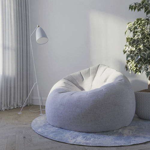 Fauteuil poire contemporain - Mad - Joyf - en tissu / gris / bleu
