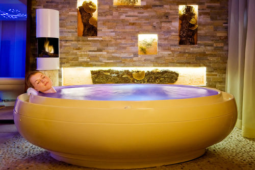 Baignoire ronde - INFINITY POOL - SPA4 - à poser / à usage professionnel / stratifiée