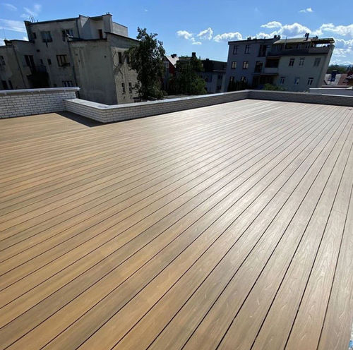 Lame de terrasse en HDF - DEL18423S-M  - Foshan Greenzone - aspect bois / rainurée / antidérapante