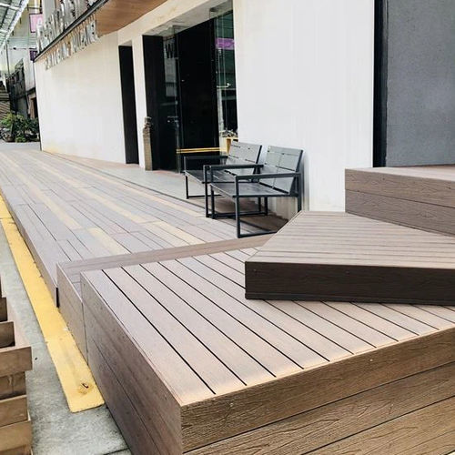 Lame de terrasse en composite - DEL7011S  - Foshan Greenzone - aspect bois / pour espace public / pour piscine publique