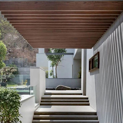 Brise-soleil en bois composite - BEP140140  - Foshan Greenzone - pour façade / pour toiture / vertical