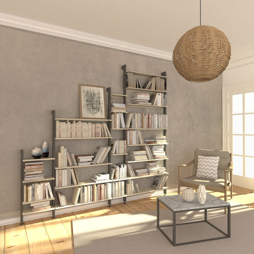 Bibliothèque modulable - Bretagne Design - murale / sol plafond / contemporaine