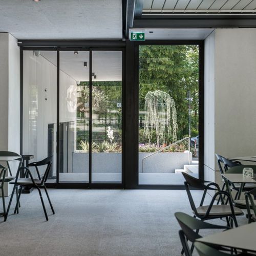 Porte d'entrée - 300 T - DOORSON - en aluminium anodisé / télescopique / contemporaine