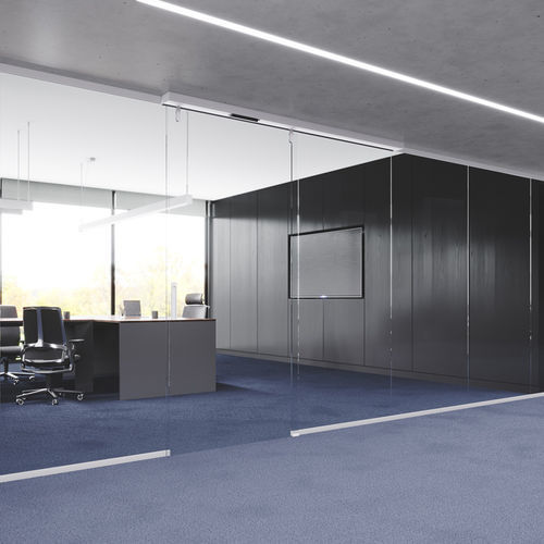 Porte d'intérieur - 400 thales - DOORSON - en aluminium anodisé / coulissante / contemporaine