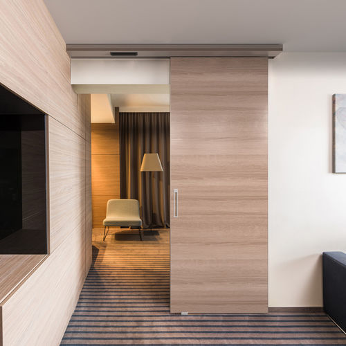 Porte en bois - 400 timber - DOORSON - d'intérieur / en aluminium anodisé / coulissante