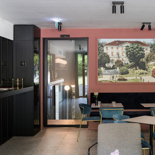 Porte d'intérieur - 500 F - DOORSON - en aluminium anodisé / coulissante / contemporaine