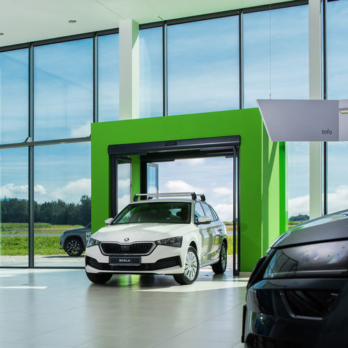 Porte d'entrée - 300 A - DOORSON - en aluminium anodisé / coulissante / à pivot