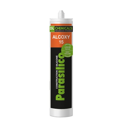 Mastic élastique - PARASILICO ALCOXY 15 - DL Chemicals - à base de résine de silicone / adhésif / pour verre
