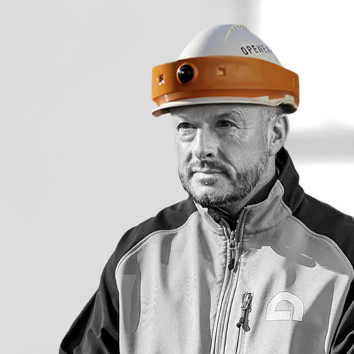 Casque de chantier - DIGIBAU - Open Experience - avec éclairage / léger