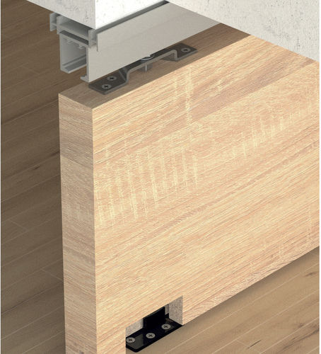 Système coulissant en aluminium - AS80 - ABP-Beyerle - pour porte en verre / pour porte en bois / coureurs cachés