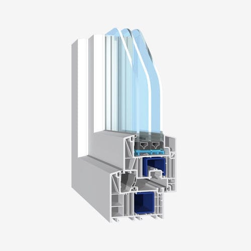 Profilé pour fenêtre en PVC - 82 MD - Salamander - pour maison passive