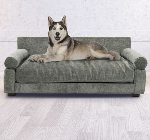 Canapé pour chien orthopédique - Blake - Club Nine Pets - en tissu / gris / haut de gamme