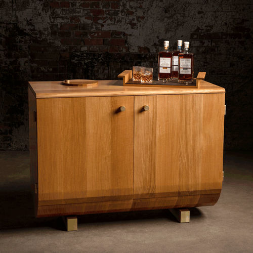 Meuble bar contemporain - Hennessy - Hachi Collections - en chêne / couleur personnalisable