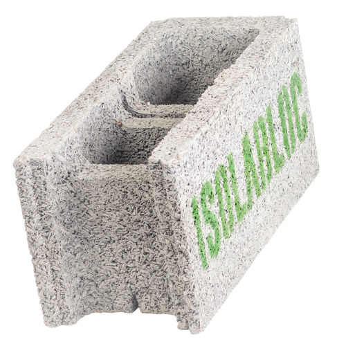 Bloc coffrant en bois ciment - SI - GIE ISOLABLOC - pour maison passive / pour mur de refend / sur mesure
