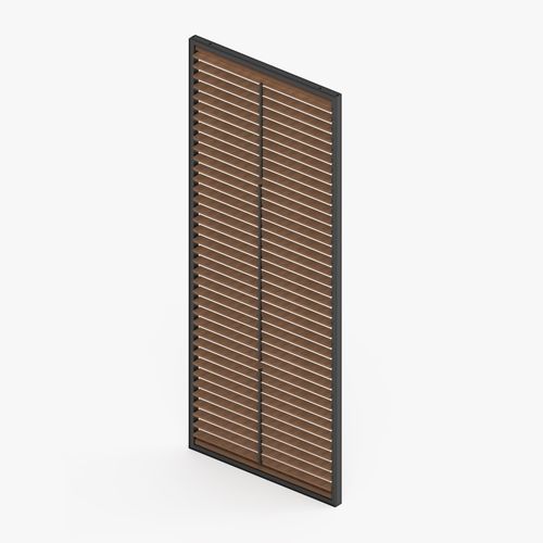 Volet coulissant - Puro - Sundaze Outdoor - à lames / en bois / en aluminium thermolaqué