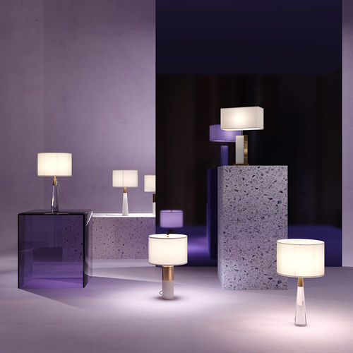Lampe de table - BIANCO - Maytoni - en métal / en verre soufflé / en coton