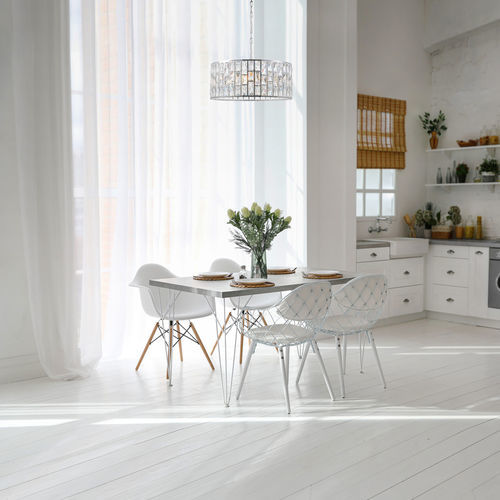 Lustre contemporain - GELID  - Maytoni - en cristal / en métal / en chrome