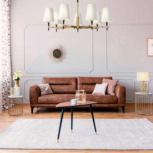 Lustre contemporain - ZARAGOZA - Maytoni - en métal / en laiton poli / en tissu